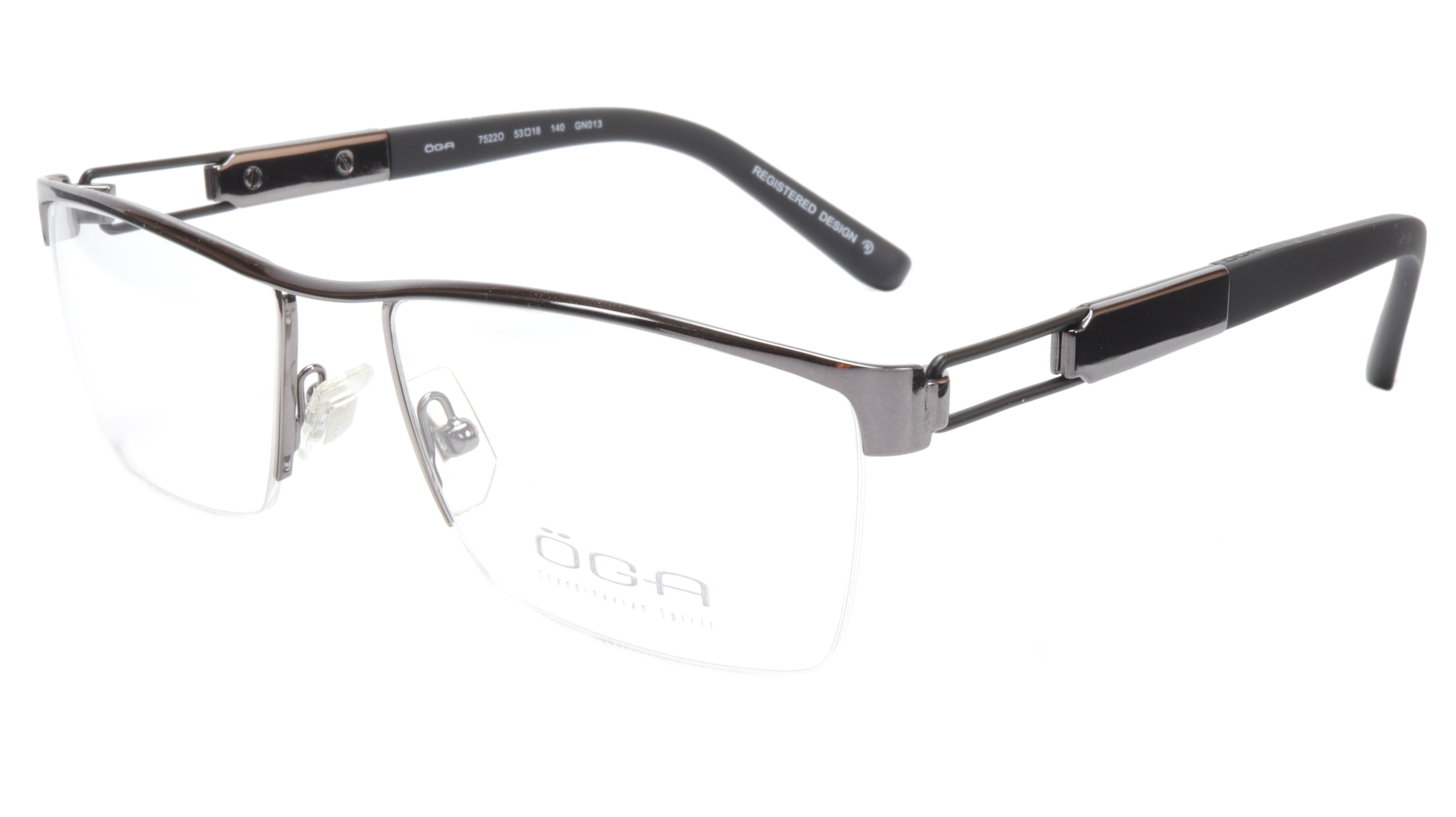 OGA Morel Eyeglasses Frame 75220 GN013 - Metal Gunmetal Black France Style - Size 53-18-140, 33mm Bridge - Trendy & Lightweight Eyewear for Men & Women | Perfect for Office, Reading & Fashion Accessories