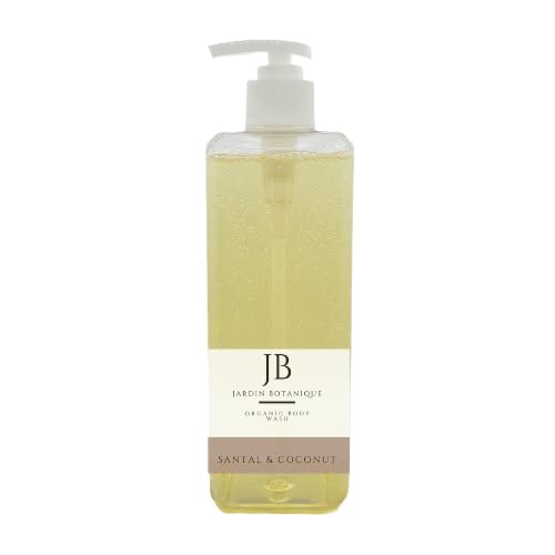 Organic Santal & Coconut Body Wash - 16 oz Bottle - Vegan & Cruelty-Free for Sensitive Skin - Perfect for Daily Shower & Spa Relaxation at Home