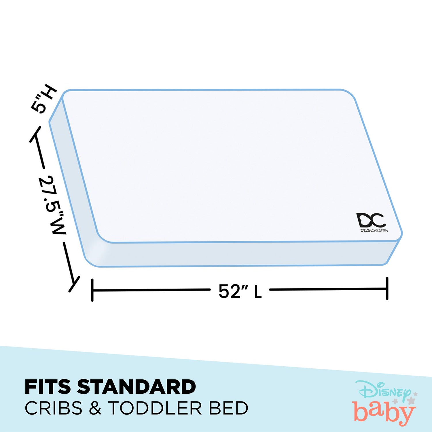 Disney Winnie the Pooh Dual-Sided Crib & Toddler Mattress - Soft & Firm Support for Baby & Toddler - Perfect for Nursery & Daycare Use