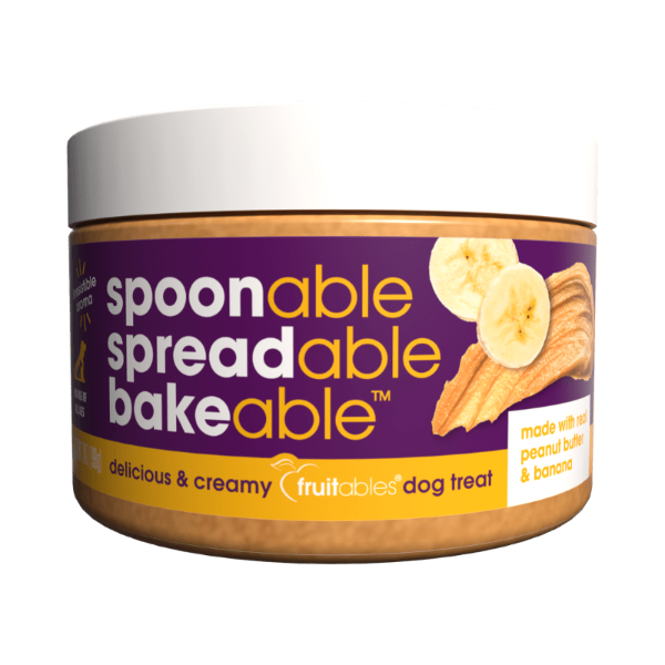 Fruitables Peanut Butter & Banana Dog Treats - Healthy & Natural Dog Snacks for Training, Rewards & Daily Treats - Perfect for Small, Medium & Large Dogs