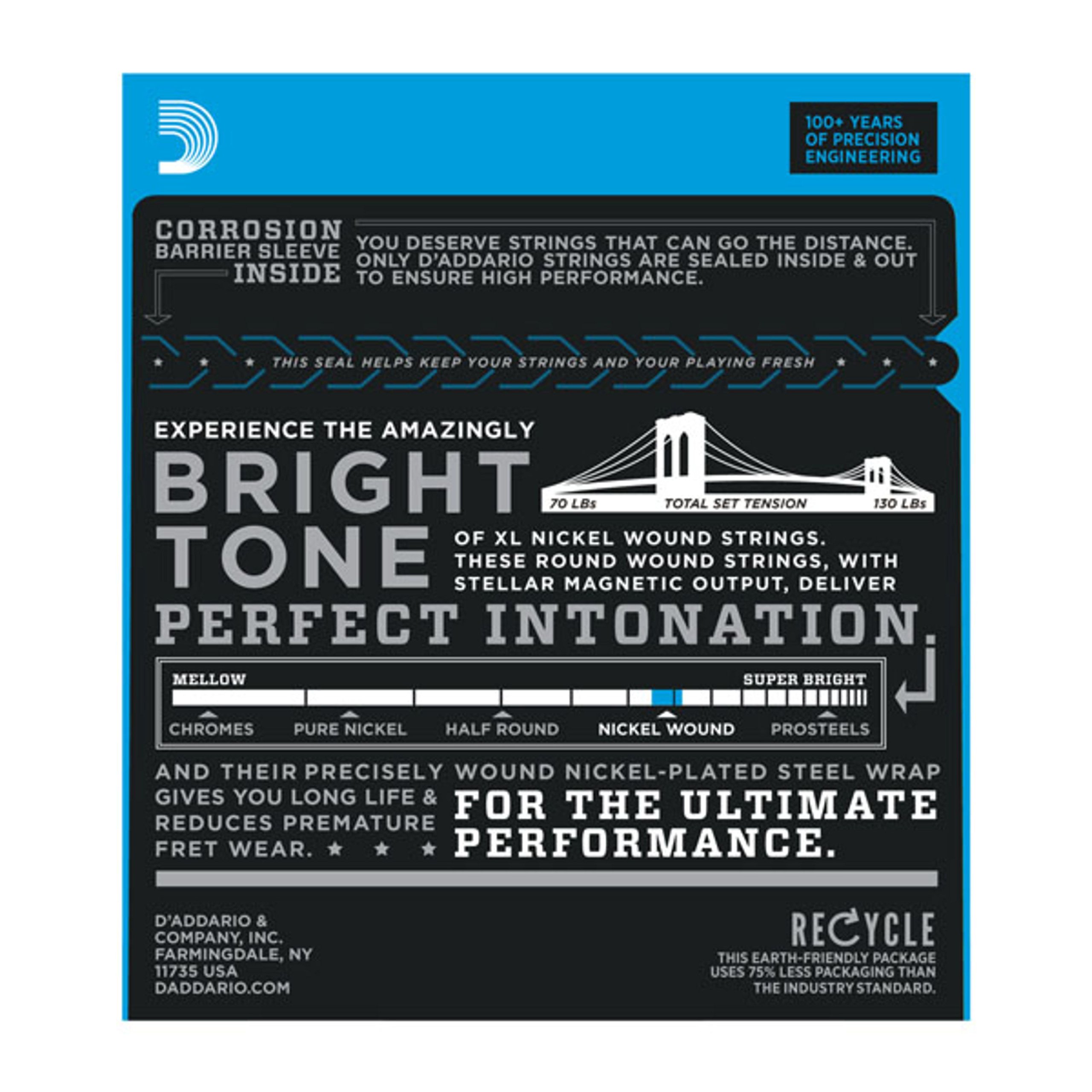 D'Addario EXL130 XL Nickel Electric Guitar Strings - 08-38 Extra Super Light, 6 String Set - Perfect Intonation, Consistent Feel & Long-Lasting Durability - Ideal for Rock, Blues & Studio Recording