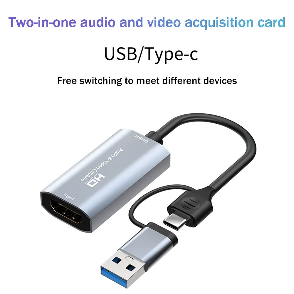 4K Type-C Video Capture Card for PS, Phone & Camera - Live Streaming & Gaming