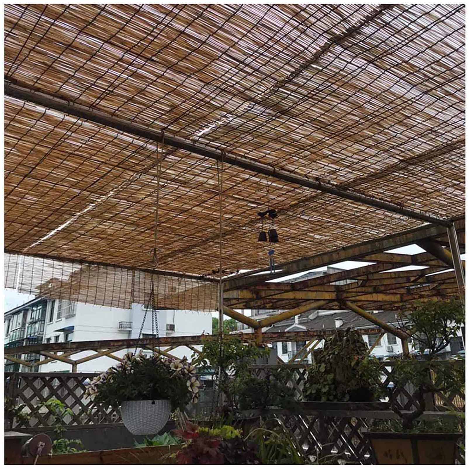 Tophacker 4FT Reed Privacy Screen - Natural Bamboo Fencing Roll for Patio, Garden, Balcony & Outdoor Decor | Perfect for Creating Private Spaces, Enhancing Landscaping, and Decorating Galleries
