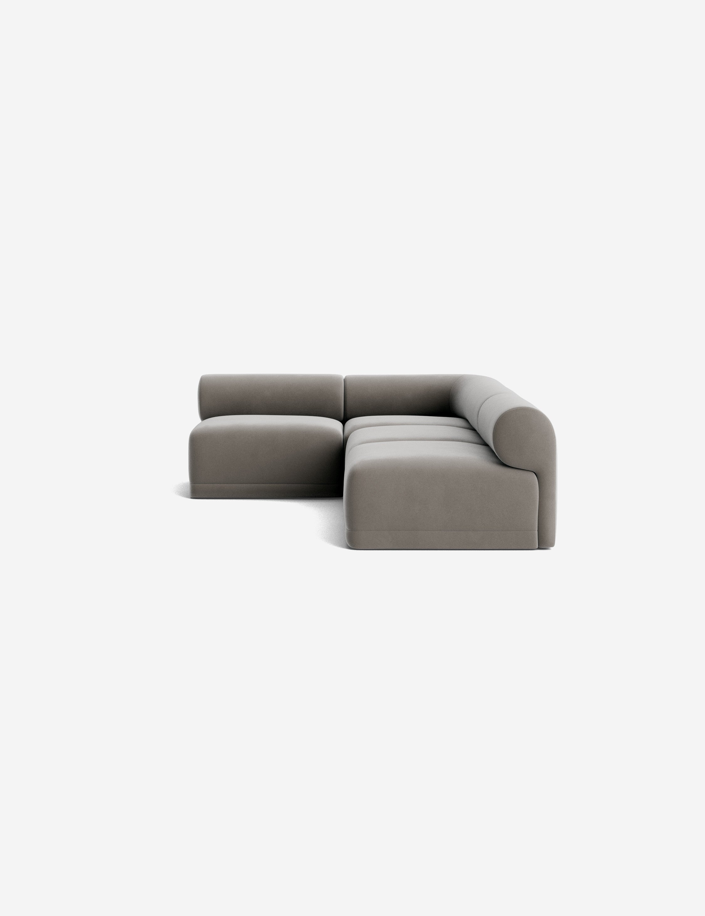 Modern Carson Sectional Sofa Set - 3-Piece L-Shaped Couch with Reversible Chaise, Soft Fabric Upholstery for Living Room, Family Room & Apartment - Comfortable & Stylish Home Furniture