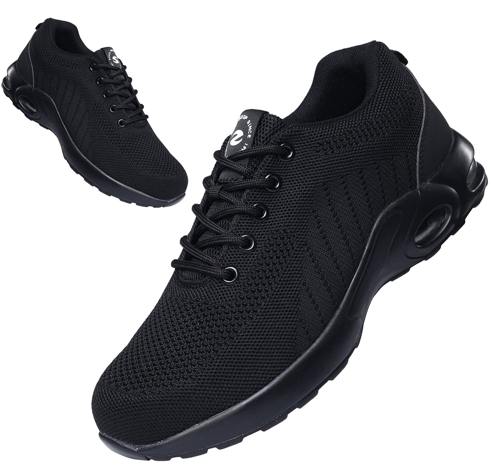 **Men's & Women's Steel Toe Safety Shoes - Lightweight Air Cushion Work Sneakers with Anti-Smash, Anti-Puncture & Slip-Resistant Design - Breathable Construction Shoes for Shock Absorption & Durability - Ideal for Construction, Warehouse & Industrial Work**
