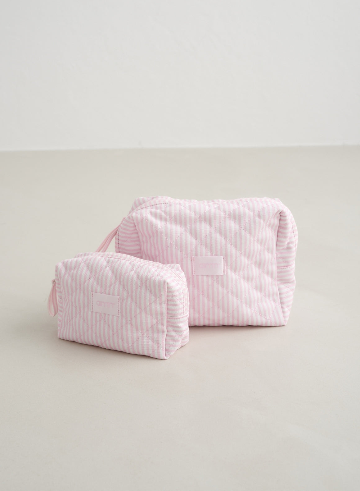 Winter Bloom Stripe Makeup Bag - Waterproof Cosmetic Pouch for Travel & Daily Use | Perfect for Makeup Brushes, Lipsticks & Skincare Essentials