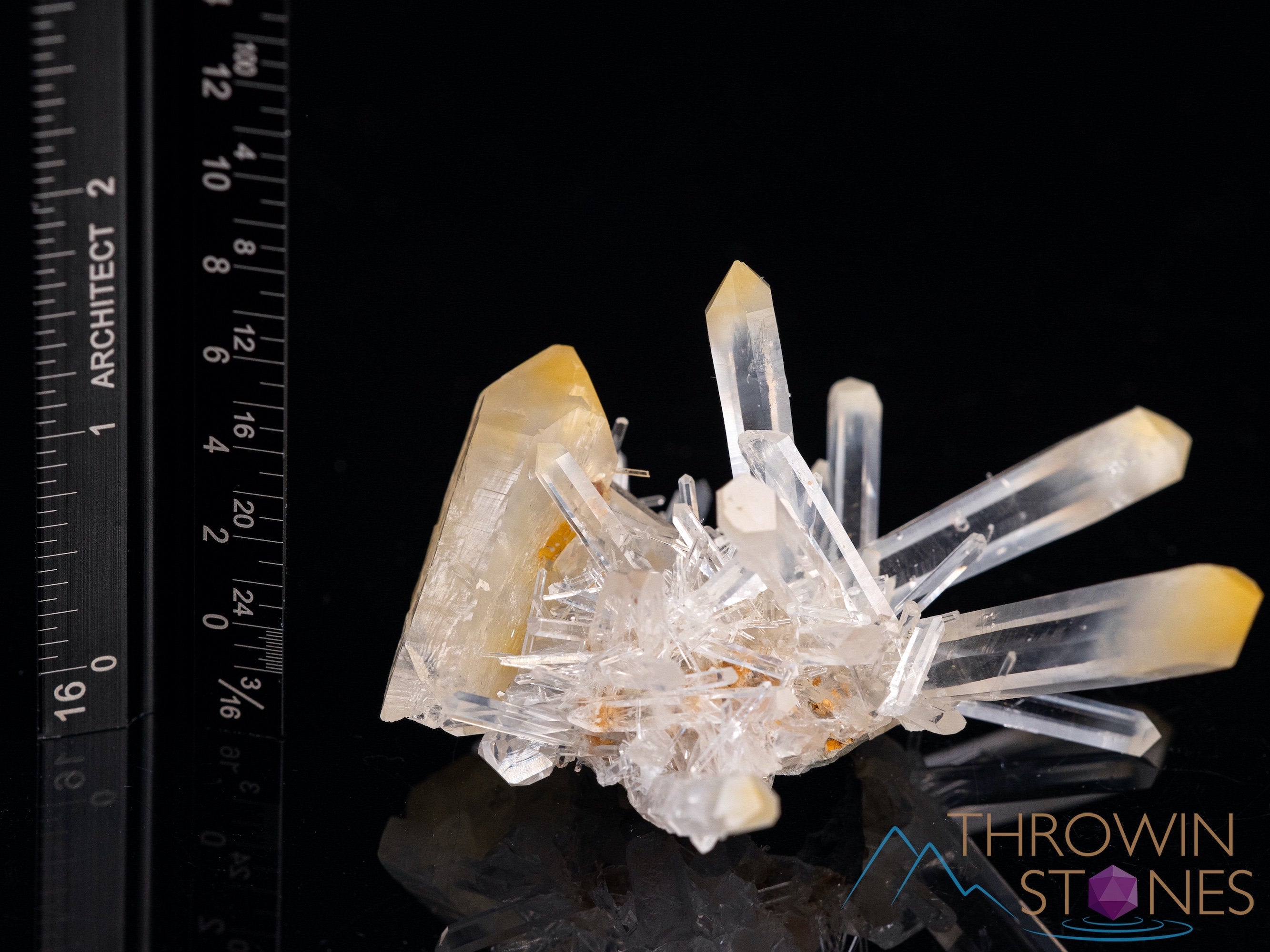 Natural Mango Quartz Crystal Cluster - Healing Stone for Home Decor, Housewarming Gift, Meditation & Energy Work (39219) | Perfect for Living Room Display, Office Feng Shui & Spiritual Practices