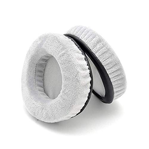 Velvet Ear Pads Replacement Cushions - Soft Foam Ear Covers for Superlux HD681EVO HD668B HD669 HD662 HD662B Headphones (Grey) - Perfect for Gaming, Music & Long Wear Comfort