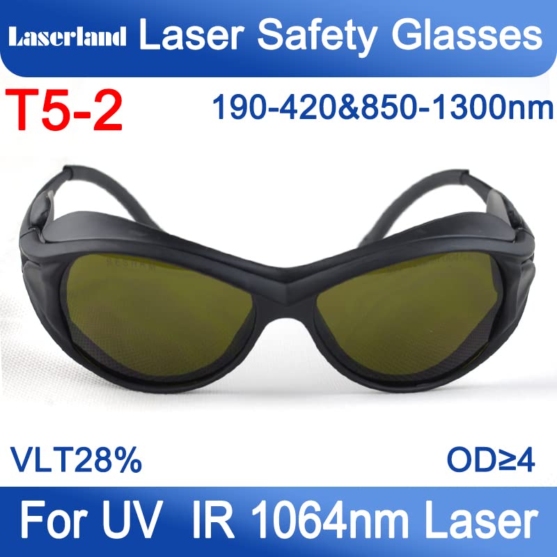 850nm 980nm 1064nm OD4+ OD6+ IR Infrared Laser Safety Goggles - CE T5-2 Certified Protective Eyewear for Fiber Laser Welding, Engraving & Cutting - Ideal for Industrial, Medical & Laboratory Laser Applications
