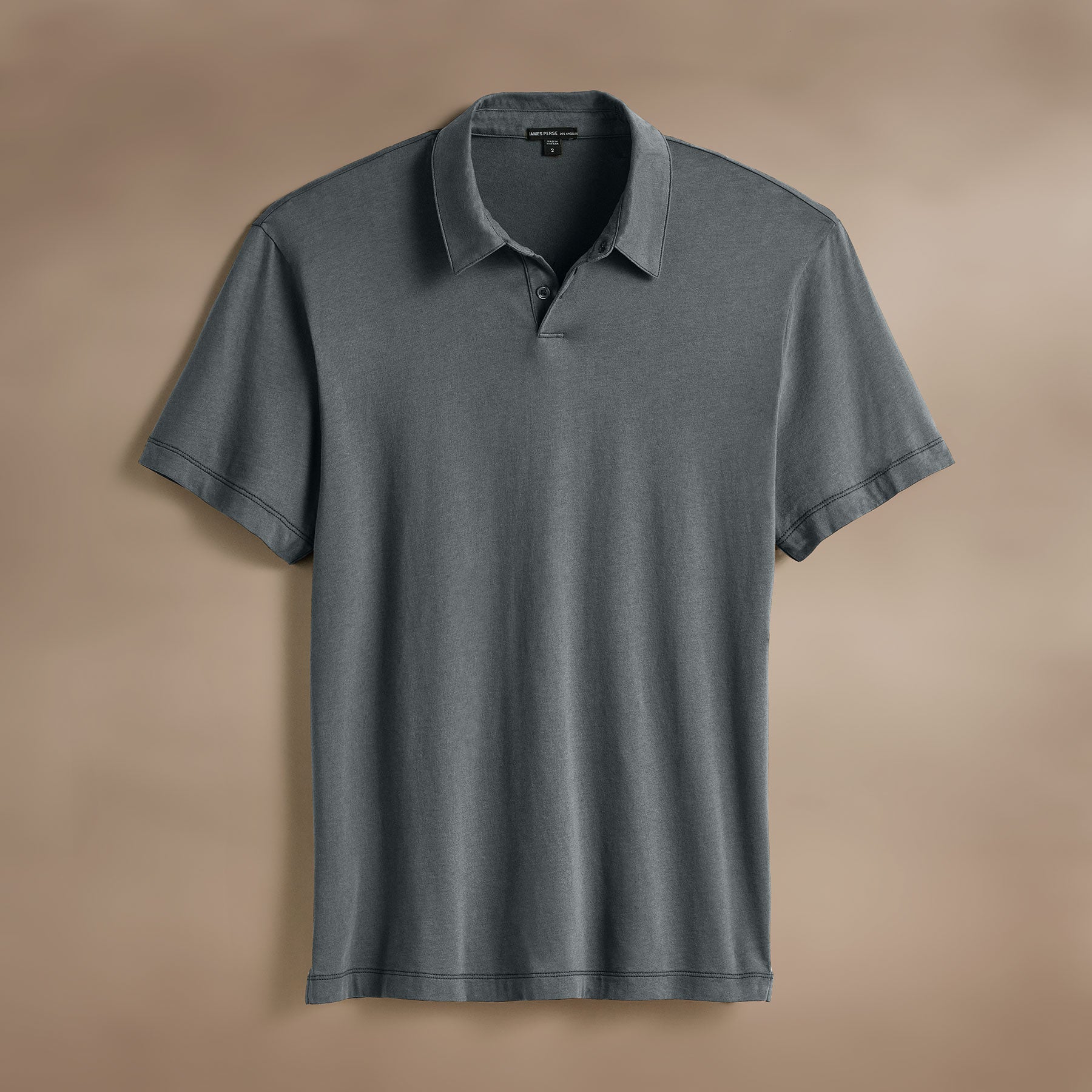 Brushed Lotus Polo Shirt for Men - Soft & Comfortable Asphalt Gray Cotton Blend - Perfect for Casual Wear, Office & Outdoor Activities