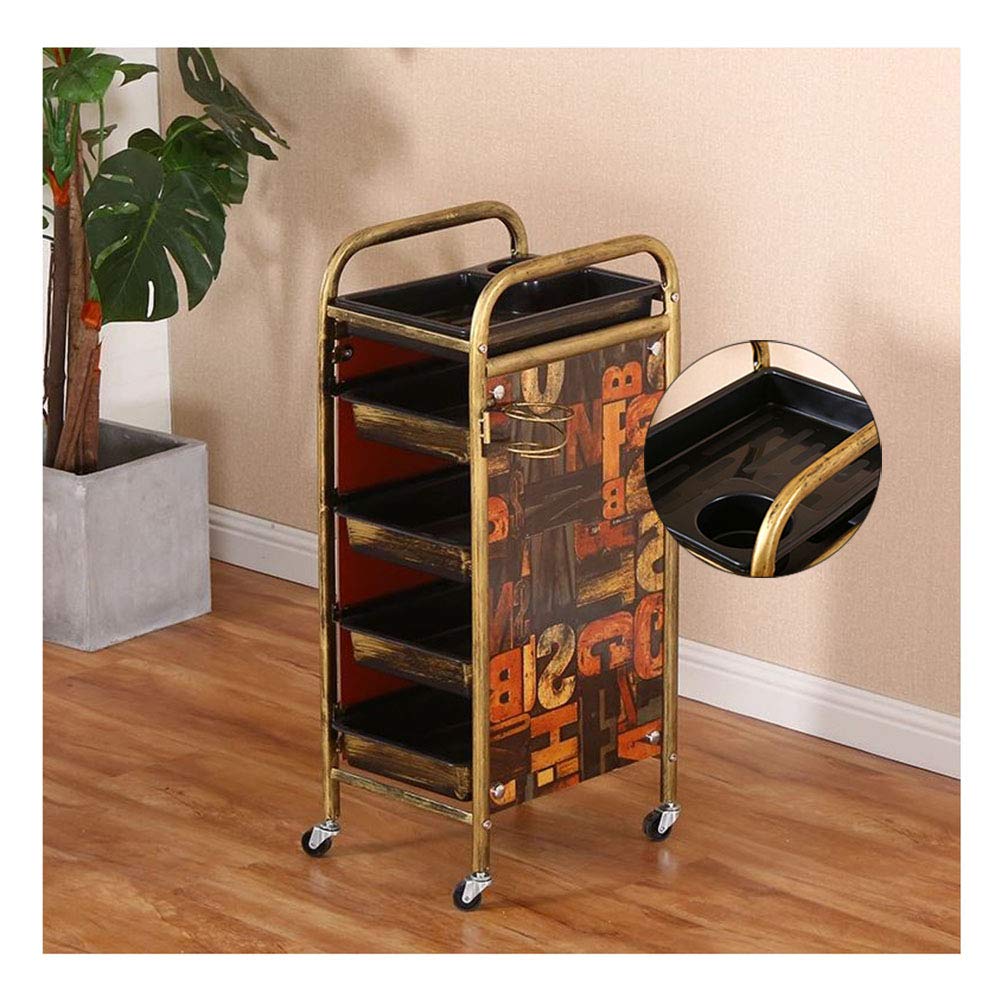 Vintage 4-Drawer Hair Salon Trolley Cart - Rolling Beauty Storage Organizer for Barber, Spa & Salon Supplies | Perfect for Salon Styling, Mobile Hairdressing & Professional Beauty Services