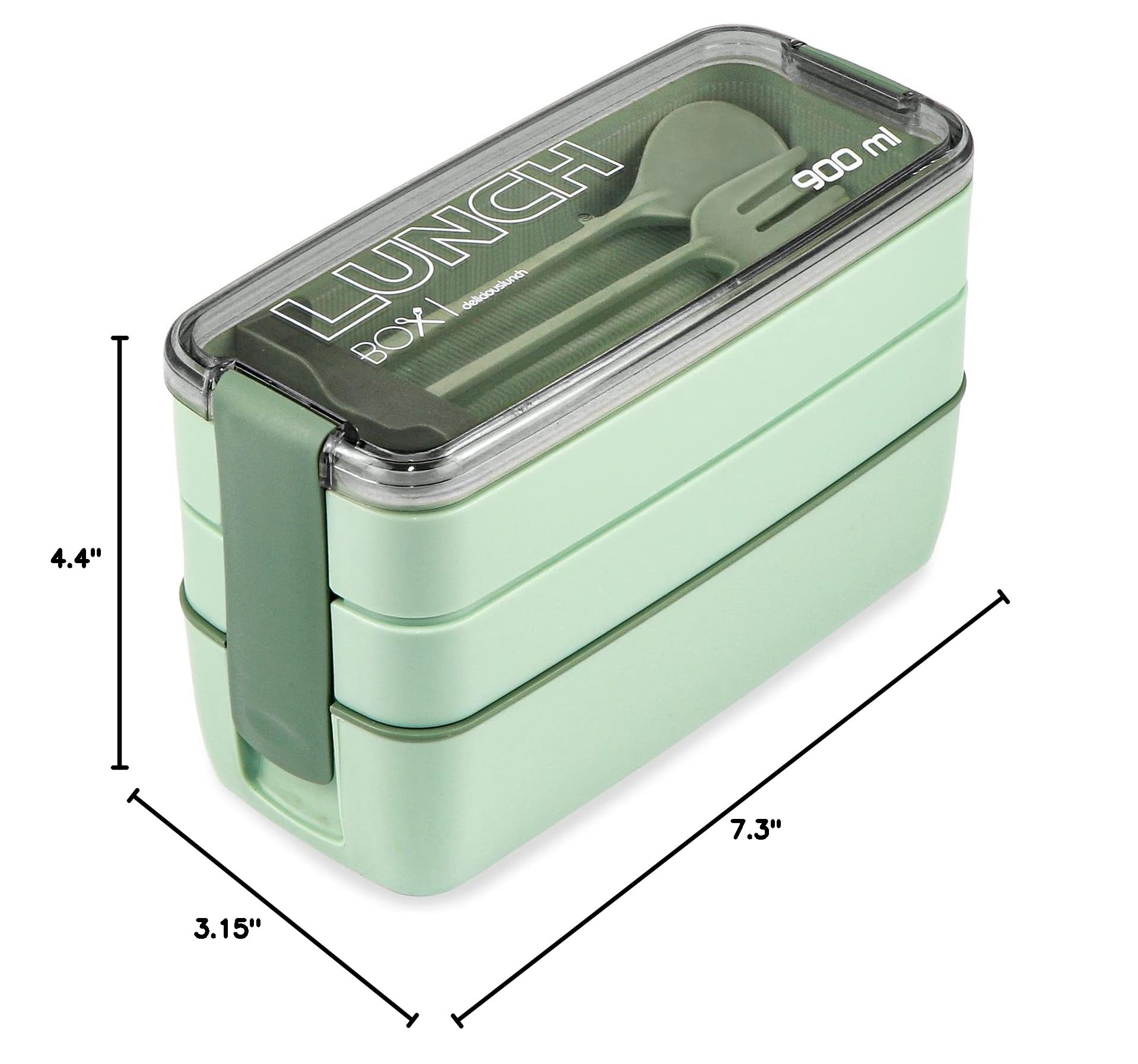 Iteryn 3-in-1 Compartment Bento Box - Eco-Friendly Wheat Straw Lunch Container with Leakproof Lid | Perfect for Meal Prep, School Lunches & Office Work | Microwave & Dishwasher Safe