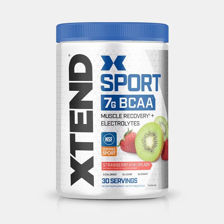 XTEND Sport BCAA Powder Strawberry Kiwi Splash - Electrolyte Powder for Recovery & Hydration with Essential Amino Acids - 30 Servings - Post Workout Drink for Athletes & Fitness Enthusiasts