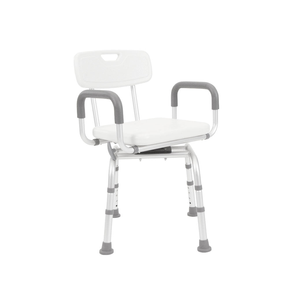 Swivel Shower Chair for Elderly & Disabled - Adjustable Height Bath Seat with Non-Slip Rubber Tips - Safe Shower Stool for Bathroom Safety & Mobility Assistance