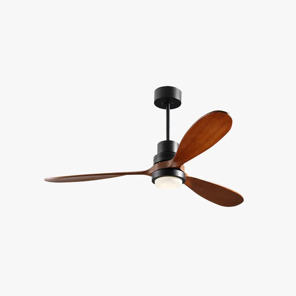 Modern Wood LED Ceiling Fan with Light for Living Room - Energy Efficient Dimmable Remote Control - Perfect for Bedroom, Patio, and Home Office