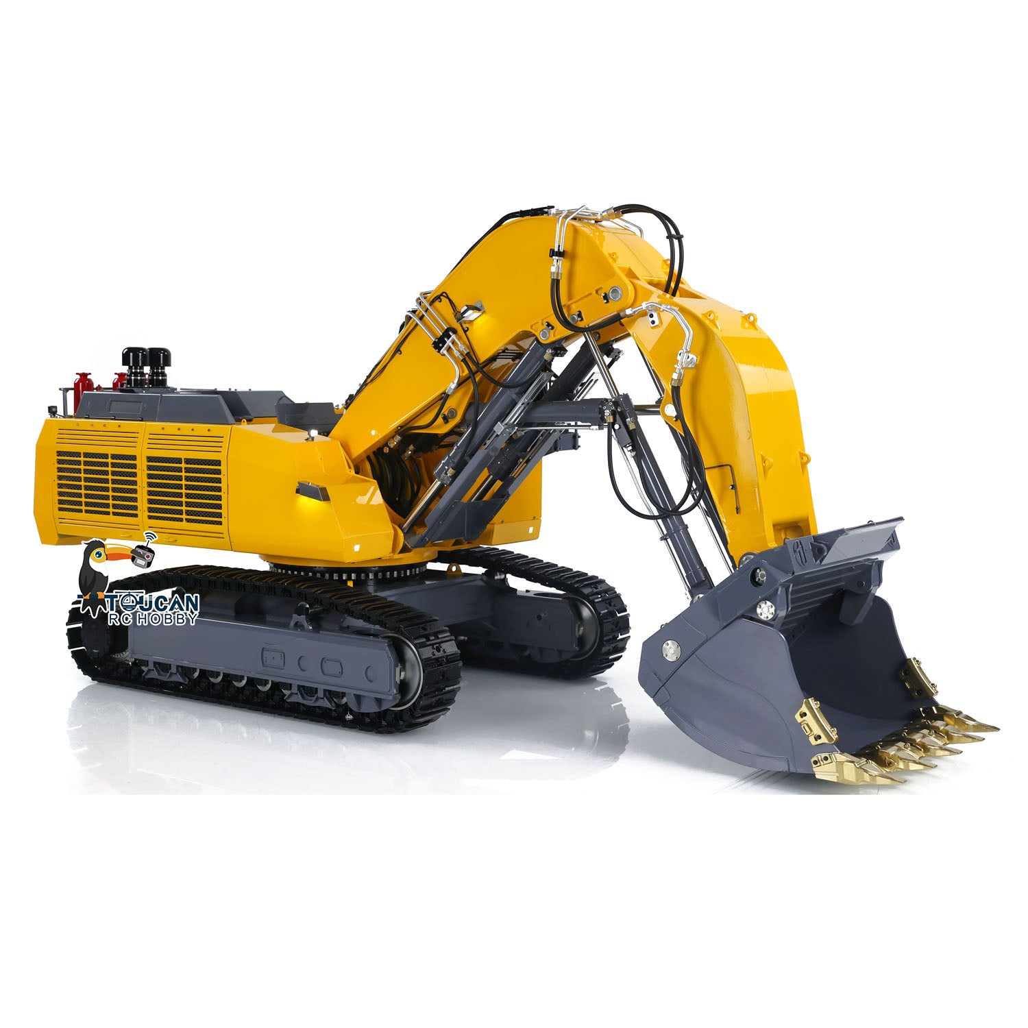 LESU 1/14 Scale RC Hydraulic Excavator 9150 Remote Control Digger Truck - RTR Hobby Model with Forward Shovel PL18EV Lite for Construction Simulation & Outdoor Play