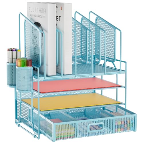 Blue Vertical File Folder