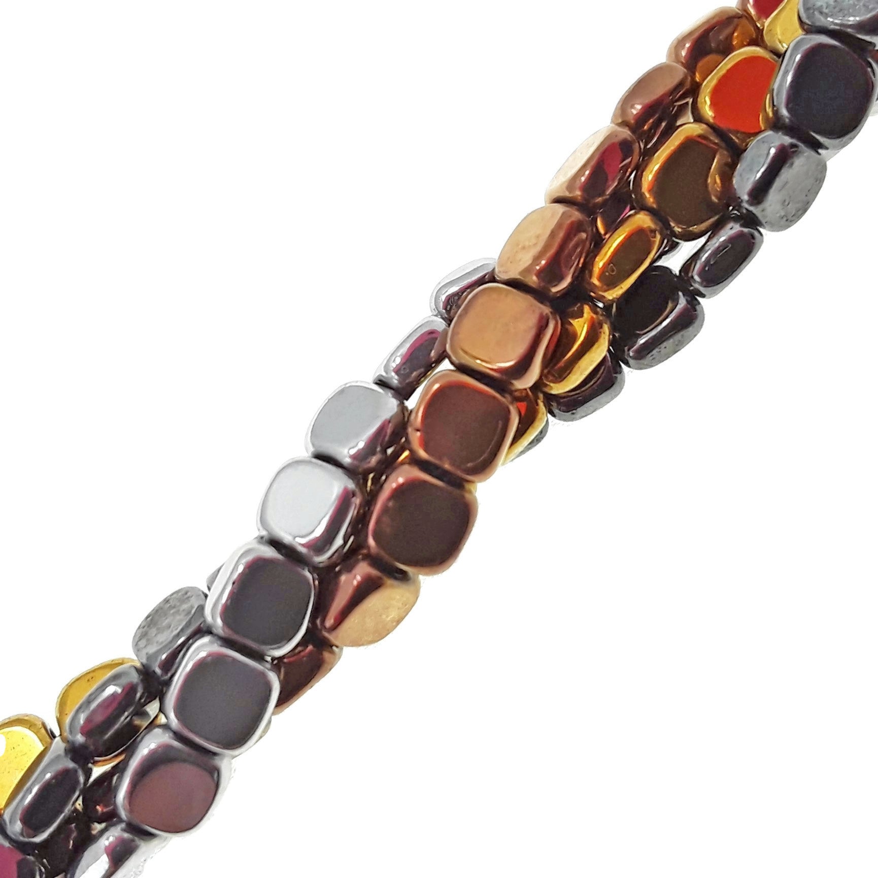 Premium 4mm Hematite Beads - Gray, Gold, Silver, Copper Matte & Smooth Flat Square Beads (15.5 Inch Strand) - Perfect for Jewelry Making, DIY Crafts & Meditation Bracelets
