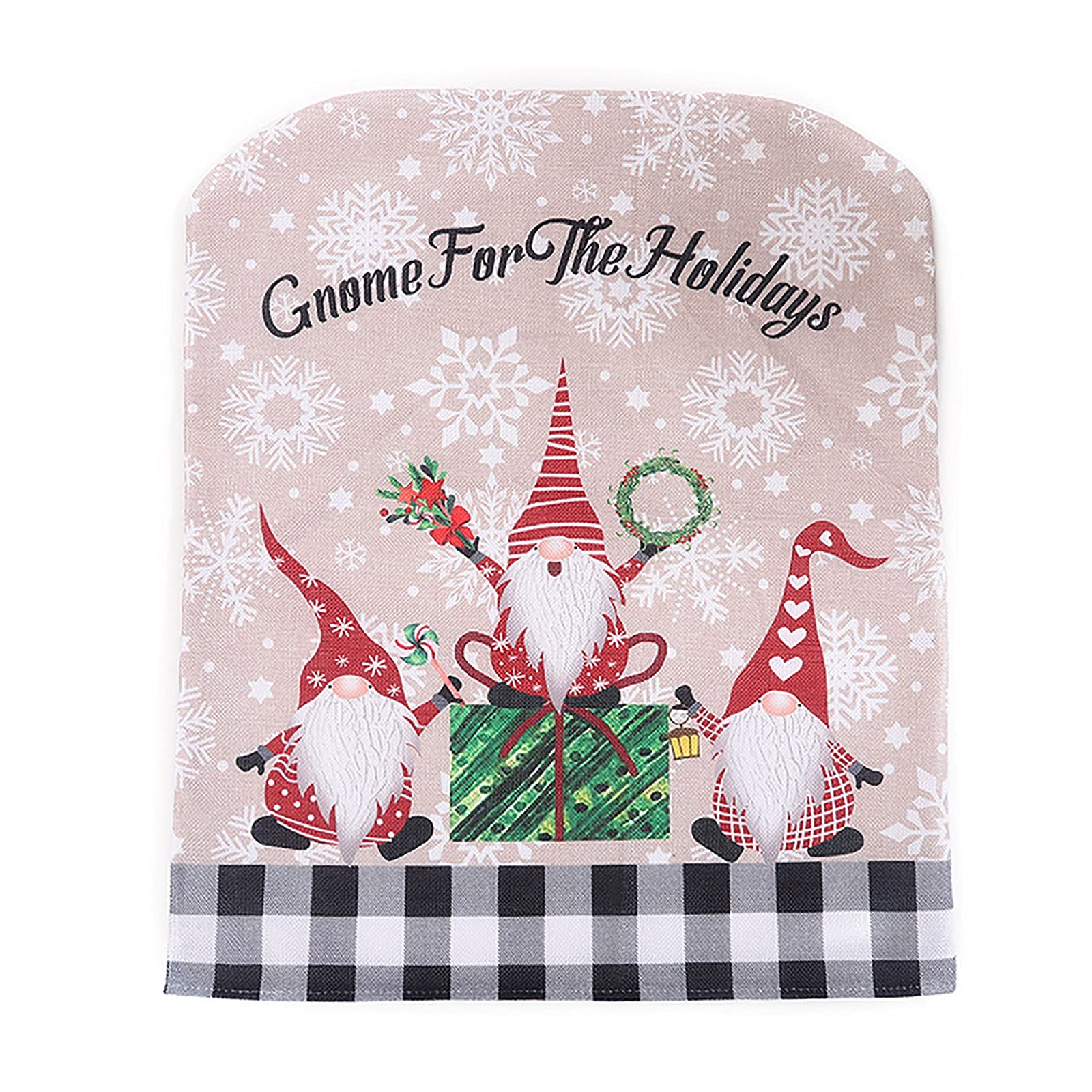 Firlar 4-Piece Stretch Christmas Chair Covers - Washable Dining Room Chair Protectors, White Slipcovers for Holiday Decor & Everyday Use - Perfect for Christmas Parties, Family Gatherings & Home Decor