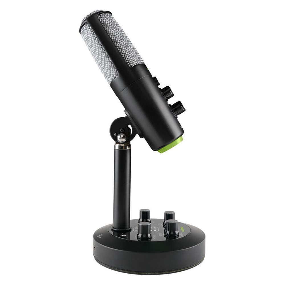 Mackie EleMent Series Chromium USB Condenser Microphone with Built-in Mixer, Mic Boom Arm Stand & Studio Headphones - Perfect for Podcasting, Streaming, Home Recording & Voice Overs