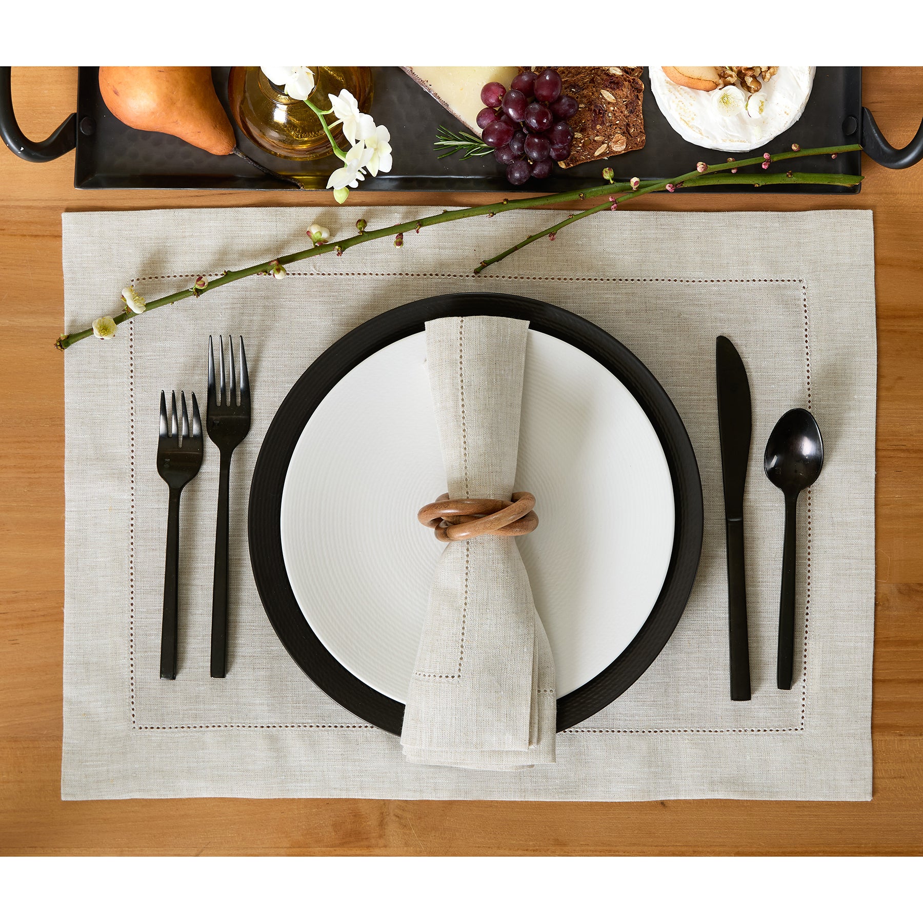 Premium Classic Hemstitch Napkins - 100% Cotton Linen Dinner Napkins for Formal Dining, Weddings & Special Occasions