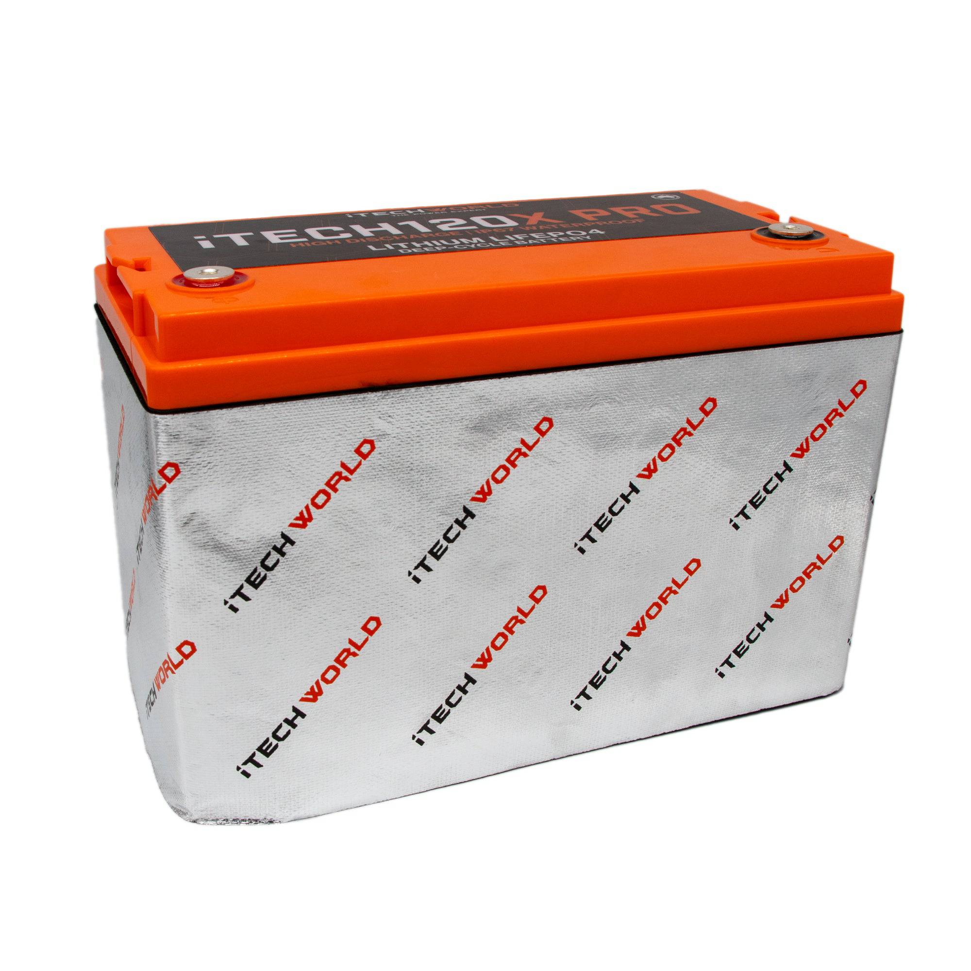 iTechworld Battery Heat Shield - iTECH120X & iTECH120X PRO | Thermal Protection for Car, RV & Marine Batteries | Extreme Temperature Protection for Vehicles & Boats