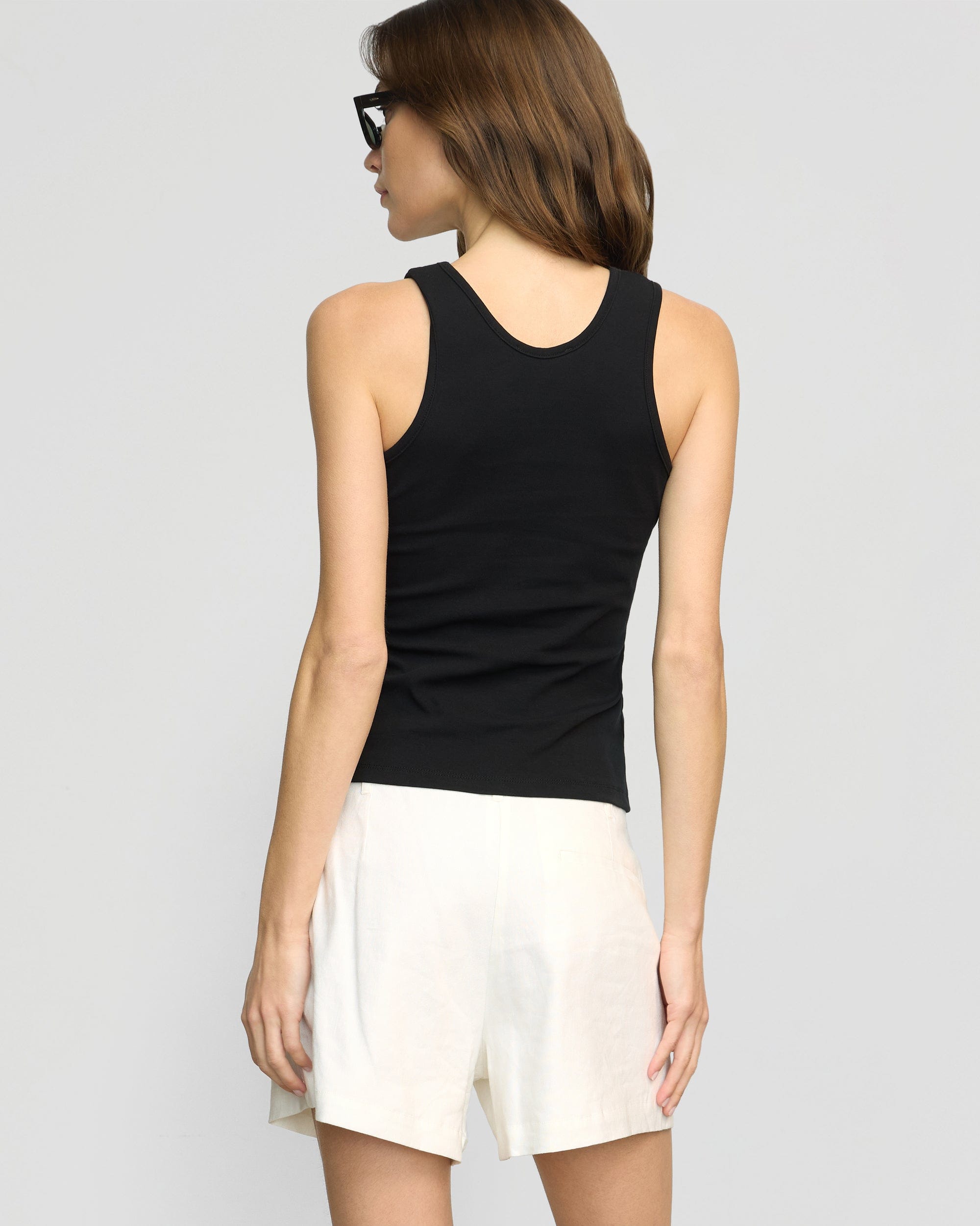 Prithi Scoop Neck Tank Top for Women - Soft Stretchy Comfortable Casual Wear - Perfect for Summer, Yoga, and Everyday Outfits