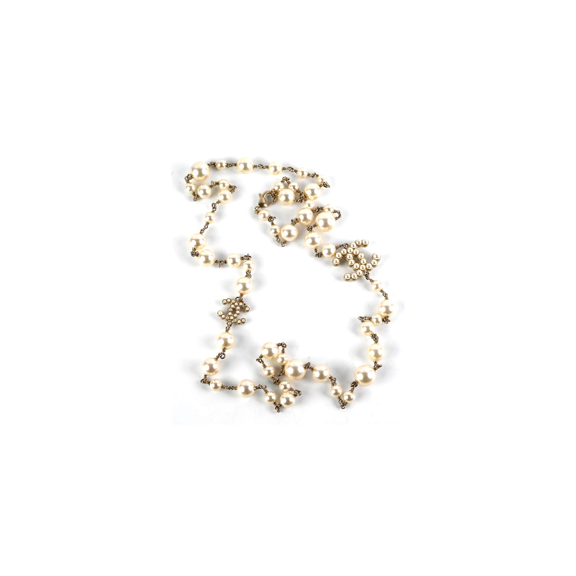 Chanel Inspired Pearl Long Necklace - Elegant Costume Jewelry for Women - Perfect for Parties, Weddings & Evening Events