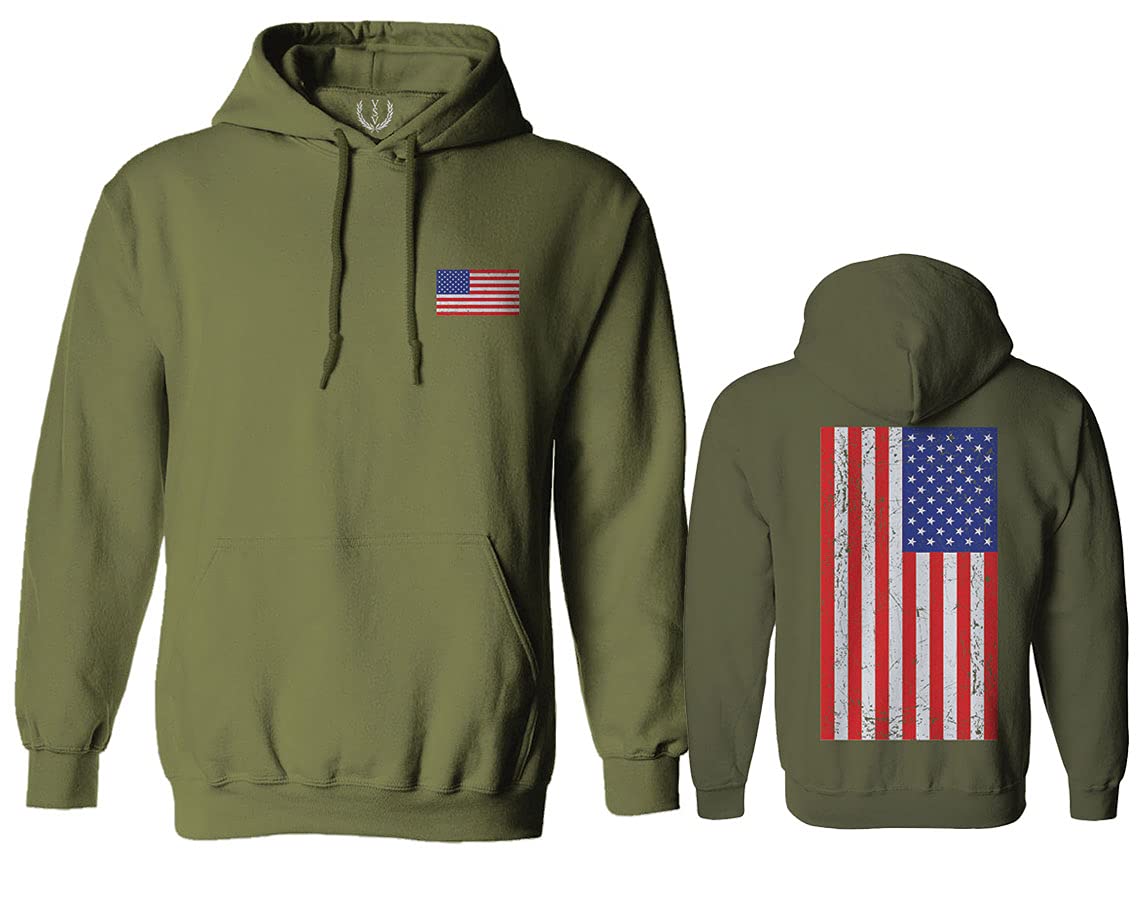 Vintage American Flag Hoodie - USA Patriotic Sweatshirt for Men & Women | Perfect for 4th of July, Memorial Day & Outdoor Events