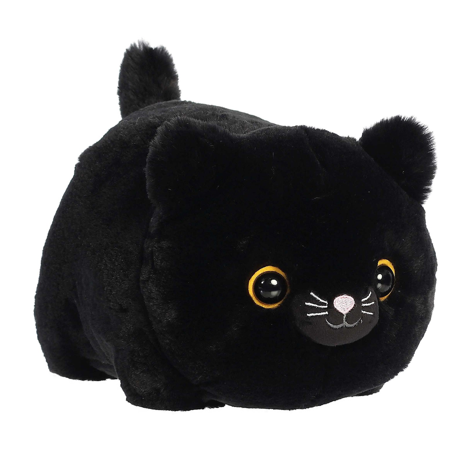 Aurora Spudsters Bella Black Cat 10 Inch Plush Stuffed Animal Toy - Perfect for Kids' Birthday Gifts, Collectibles, and Home Decor