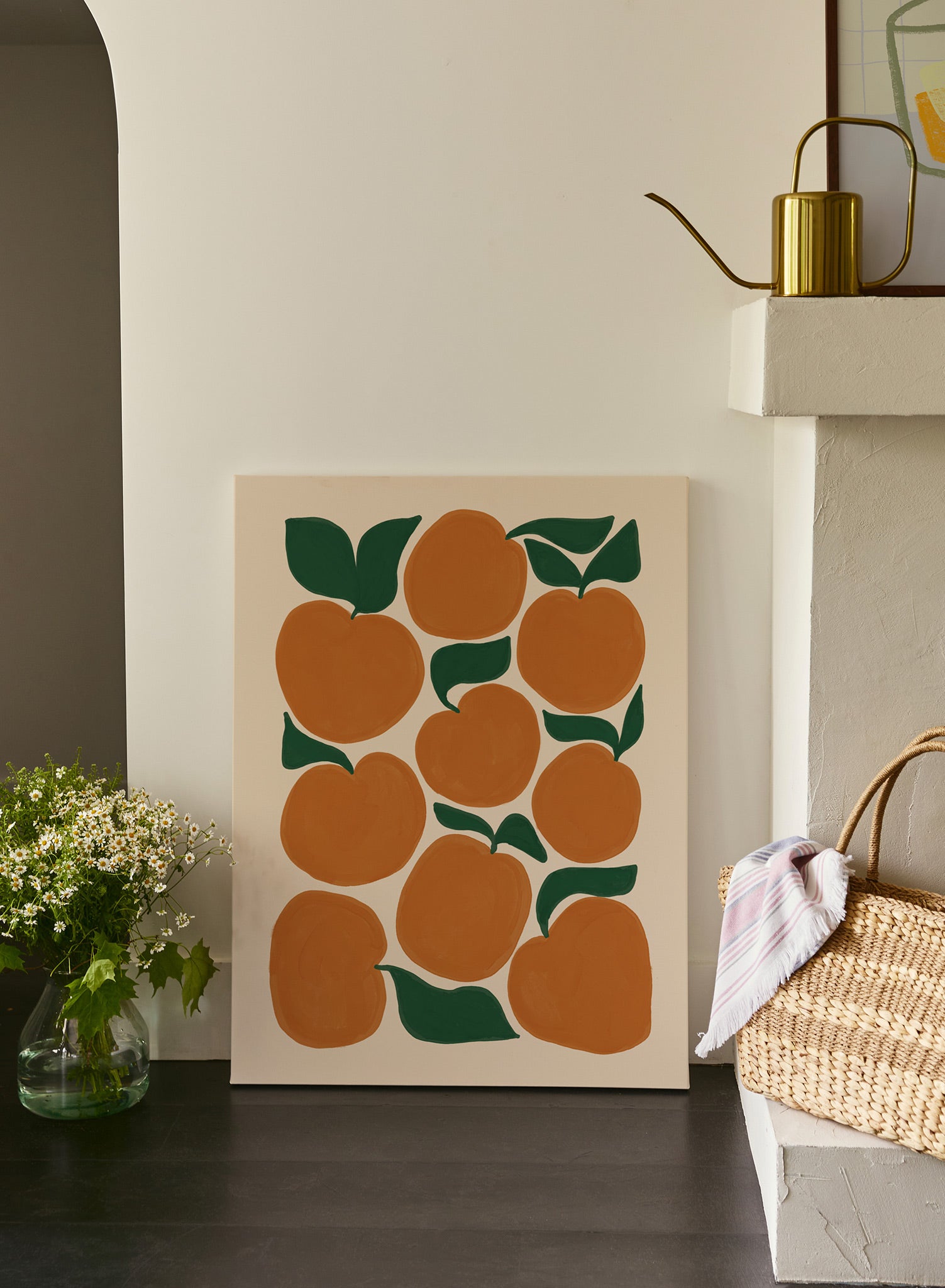 Orangescape Canvas Wall Art - Modern Abstract Painting for Home & Office Decor - Perfect for Living Room, Bedroom, or Workspace