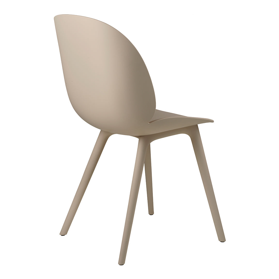 Beetle Dining Chair with Plastic Base - Modern Outdoor Patio Furniture for Garden, Poolside, and Backyard Dining