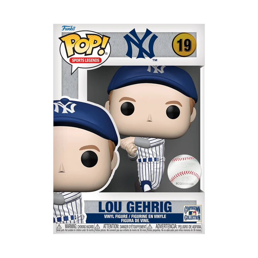 Lou Gehrig Funko Pop Vinyl Figure - MLB Baseball Sports Legends Series 19 - Perfect for Collectors, Yankees Fans & Sports Memorabilia Displays