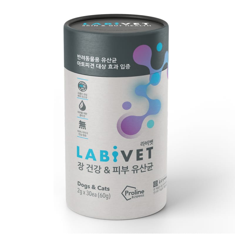 Labivet Skin & Gut Health Probiotics for Dogs & Cats - Digestive & Allergy Support Supplement (60g) | Supports Healthy Skin, Coat & Digestion - Ideal for Pets with Sensitive Stomachs & Allergies