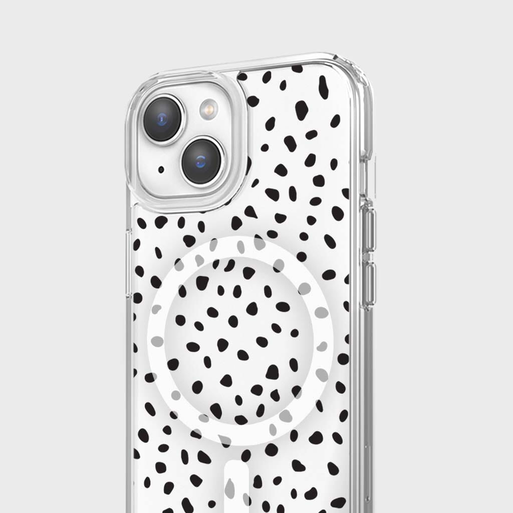 MagSafe iPhone 13 Case with White Polka Dots - Slim Protective Cover for iPhone 13 - Perfect for Everyday Use, Work & Travel