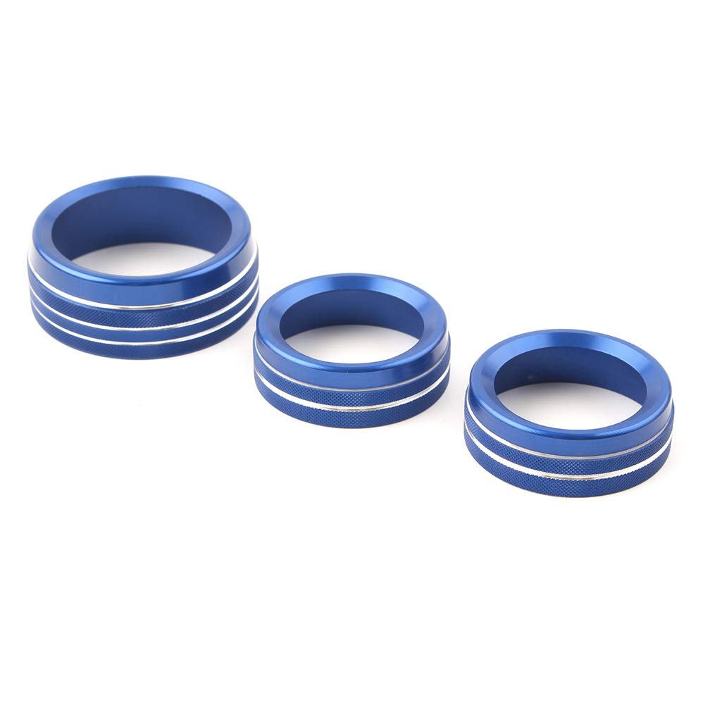 3PCS Blue Audio Air Conditioner Switch CD Button Knob Cover Decoration for Dodge Charger 2015-2020 - Upgrade Interior Trim & Enhance Dashboard Style (Perfect for Car Enthusiasts & Customization)