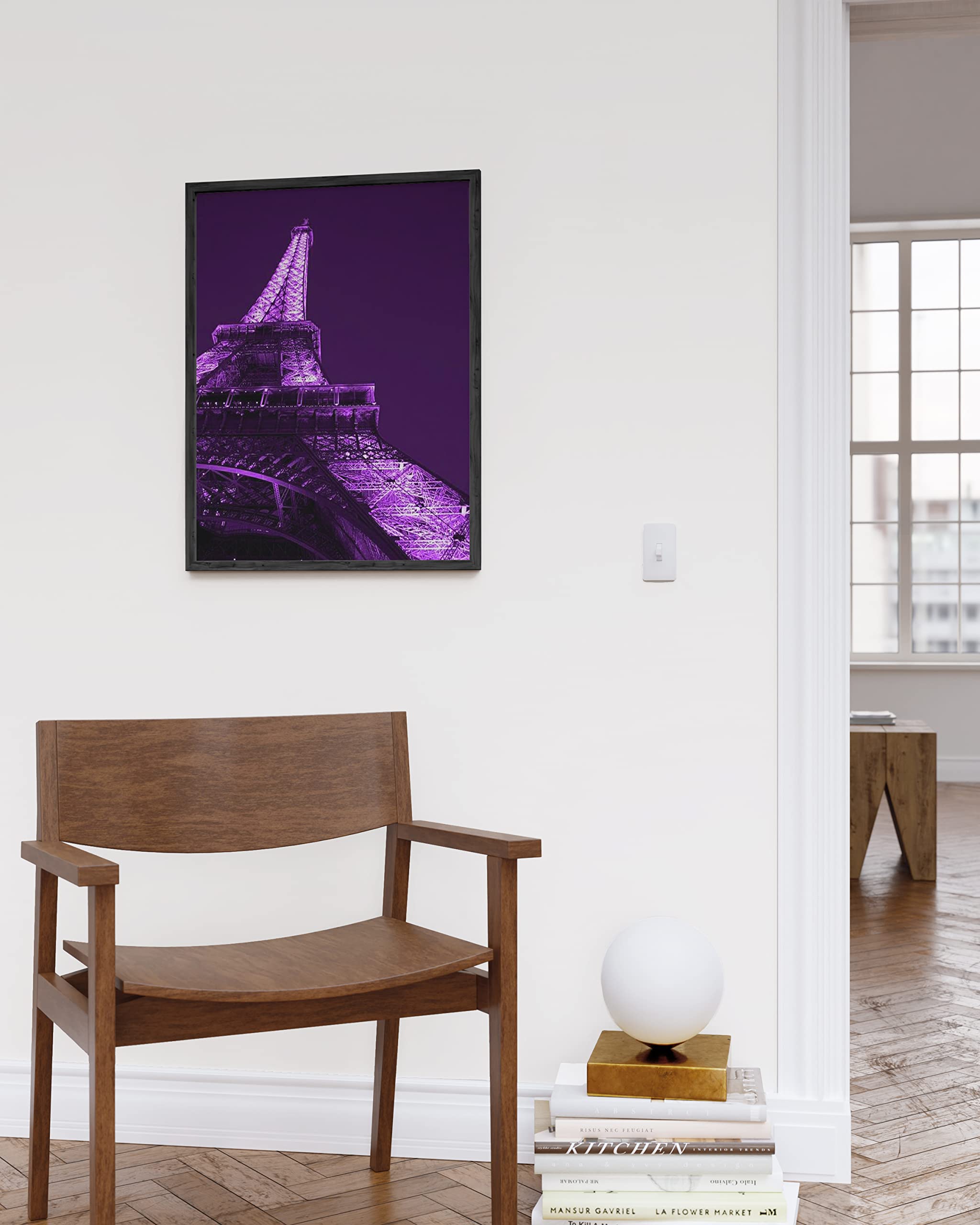 HAUS AND HUES Purple Paris Wall Art Print - 12x16 Inch Unframed Aesthetic Poster for Bedroom Decor, Teen Girl Room & Home Office - Perfect for Wall Decoration, Gift Ideas & Interior Design