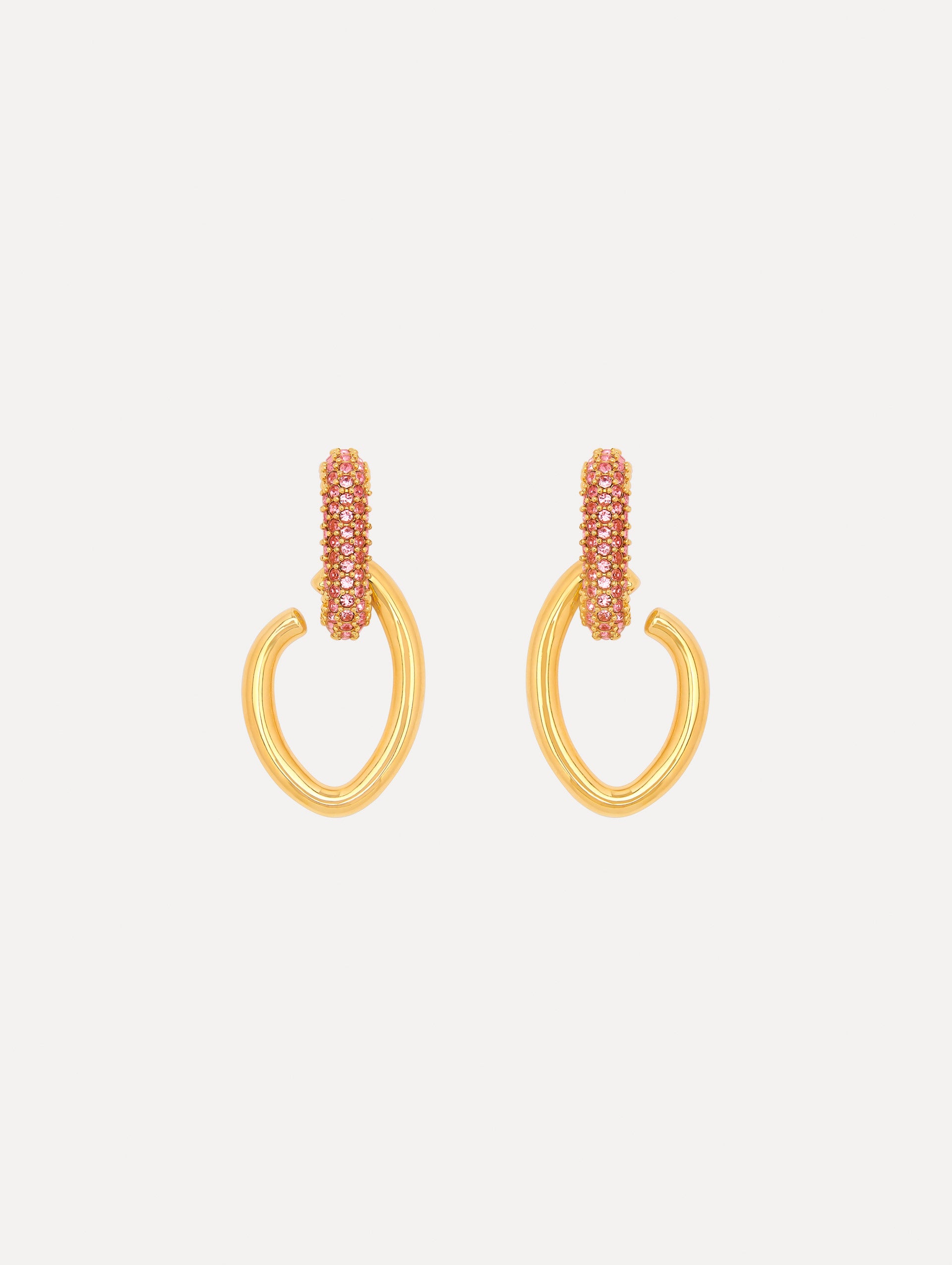 Pavé O Drop Earrings - Elegant Cubic Zirconia Dangle Earrings for Women | Perfect for Parties, Weddings & Evening Events