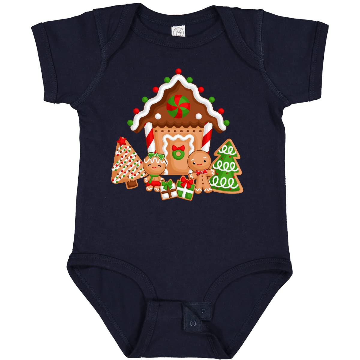 Inktastic Gingerbread House Christmas Baby Bodysuit - Cute Holiday Outfit for Infants & Toddlers - Perfect for Christmas Photos, Family Gatherings & Festive Celebrations