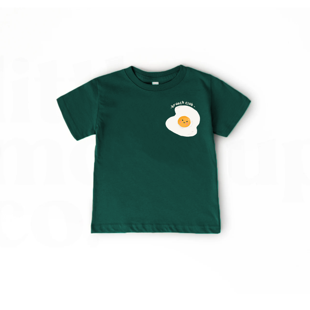 Brunch Club Kids Graphic T-Shirt - Fun Front & Back Design for Boys & Girls - Perfect for Casual Wear, Playdates & Family Outings