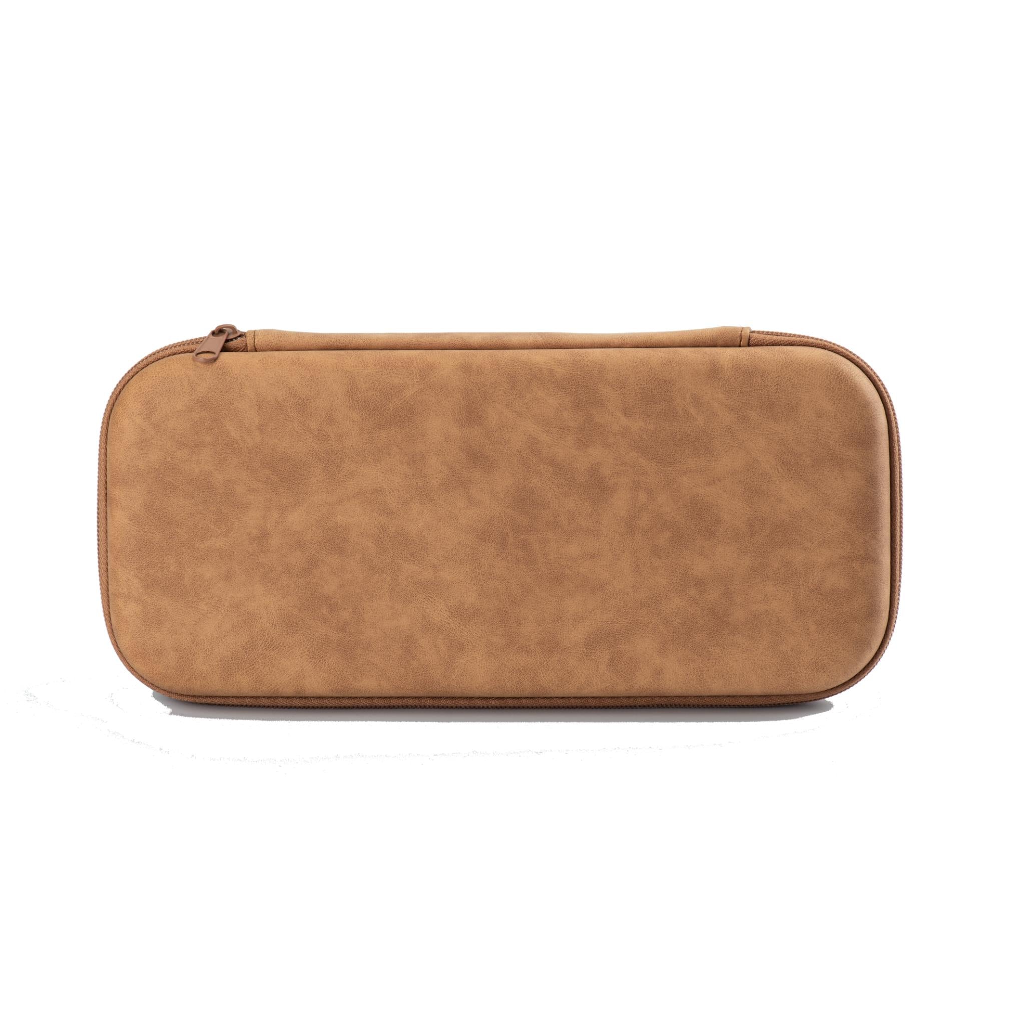 Durable PVC Brown Leather Protective Case for Nintendo Switch 2™ - Shockproof Cover with Enhanced Grip for Gaming On-The-Go, Travel & Daily Use