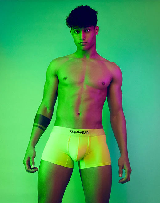Supawear Neon Green Boxer Briefs for Men - Soft & Comfortable Underwear for Sports, Gym & Everyday Wear