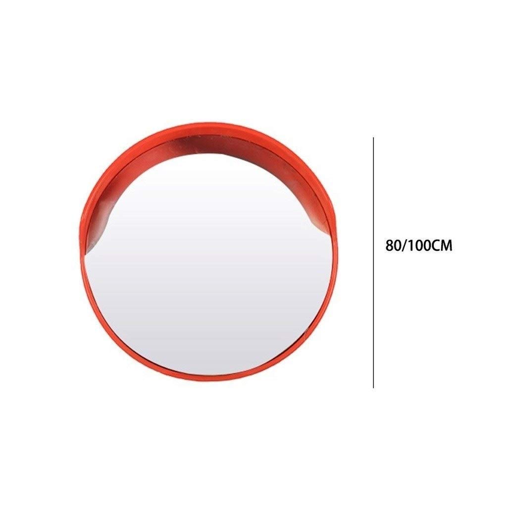 80CM / 100CM Adjustable Wide-Angle Traffic Safety Mirror - Clear Convex Road Mirror for Driveways, Parking Lots & Garages - Durable Outdoor Use with Mast Support (Size: 100CM) - Perfect for Blind Spot Visibility and Accident Prevention