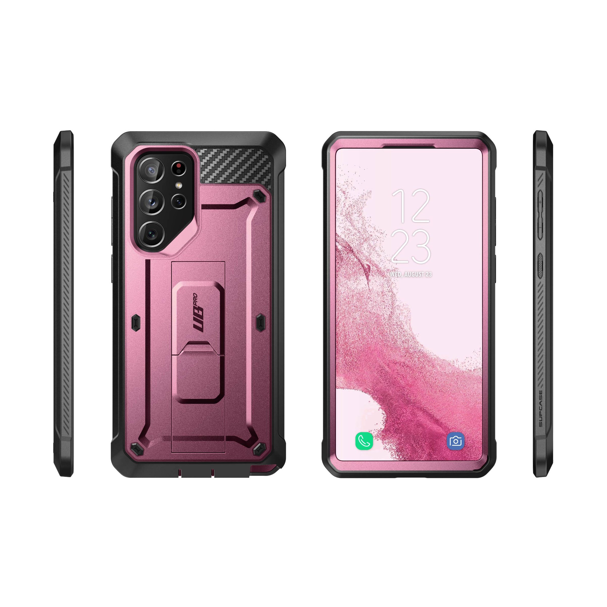 Samsung Galaxy S22 Ultra Unicorn Beetle PRO Case - Heavy Duty Rugged Protection, Burgundy Red | Shockproof, Drop Proof Cover for Outdoor, Work & Travel