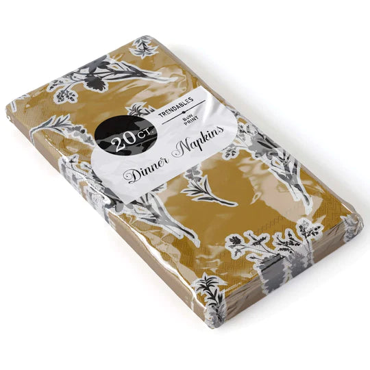 Eco-Friendly Black & White Disposable Paper Buffet Napkins - 20 Pack for Parties, Weddings & Catering Events