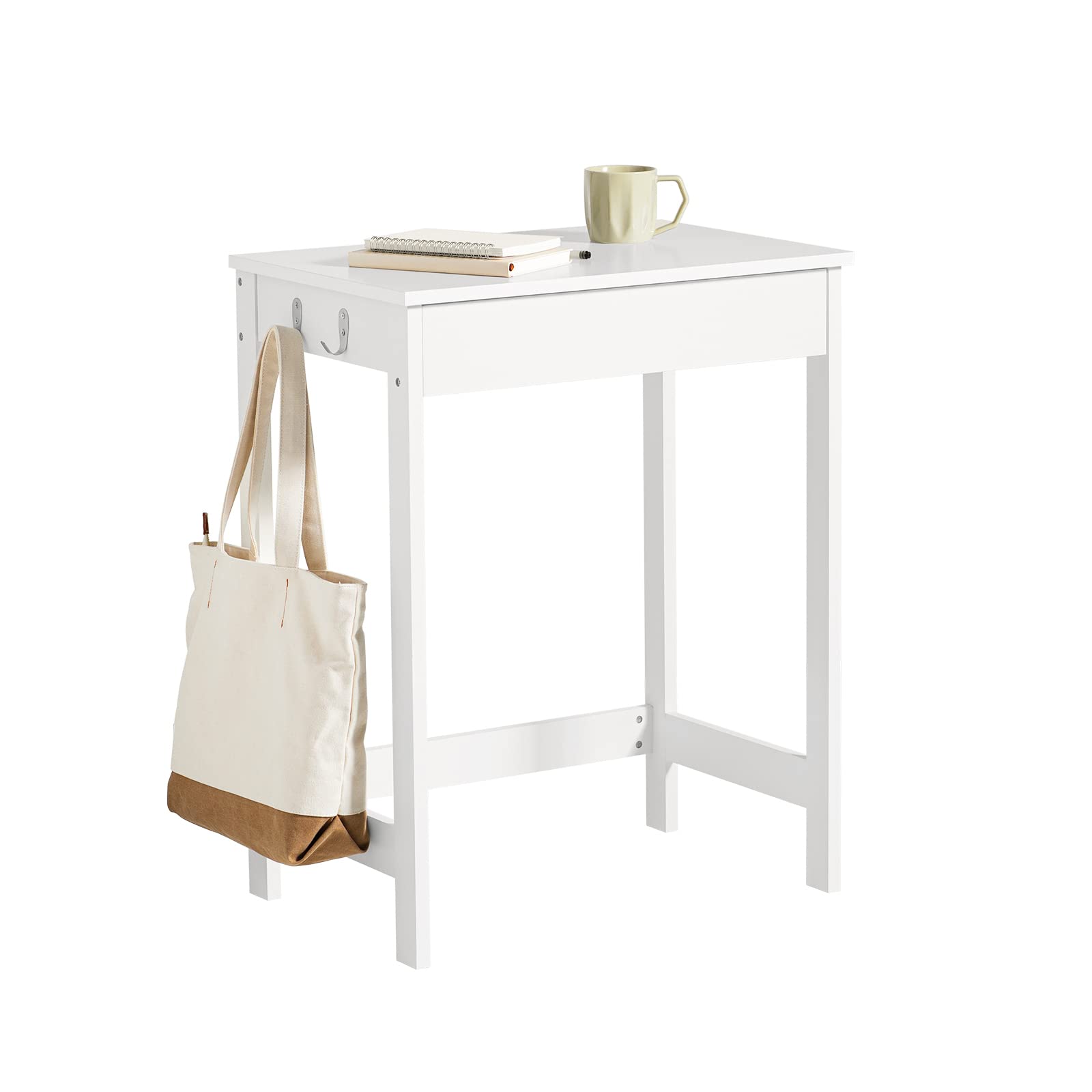 Haotian FWT43-W White Computer Desk - Modern Workstation & Study Desk for Kids, Teens, and Home Office - Perfect for Remote Work, Online Classes, and Small Spaces