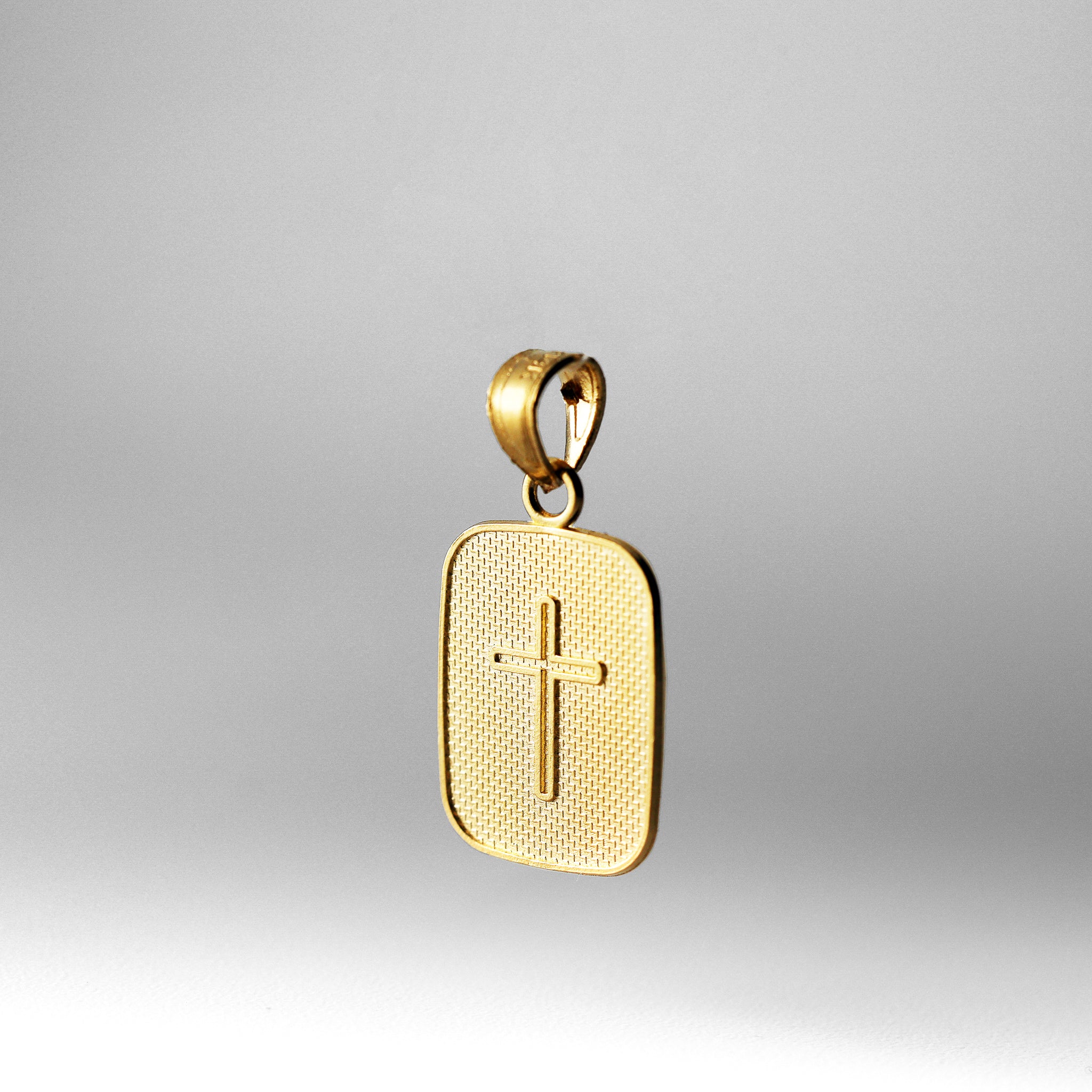 Gold Espiritu Santo Dove Plate Pendant Necklace - Model 0253 | Religious Jewelry for Women | Perfect for Baptism, First Communion & Spiritual Gifts