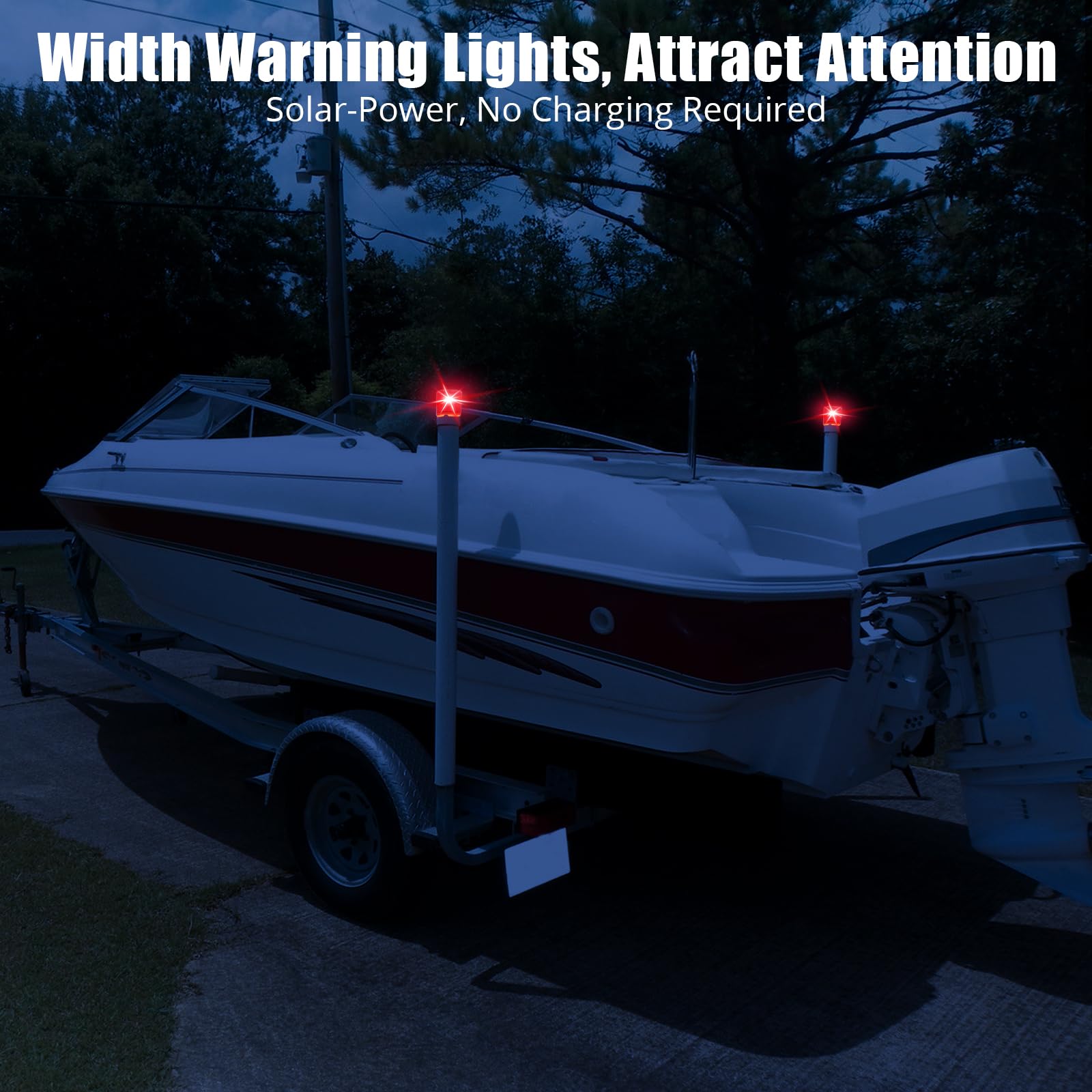 GARVEE 2PCS Rustproof Galvanized Steel Trailer Guide with LED Light - Adjustable 40