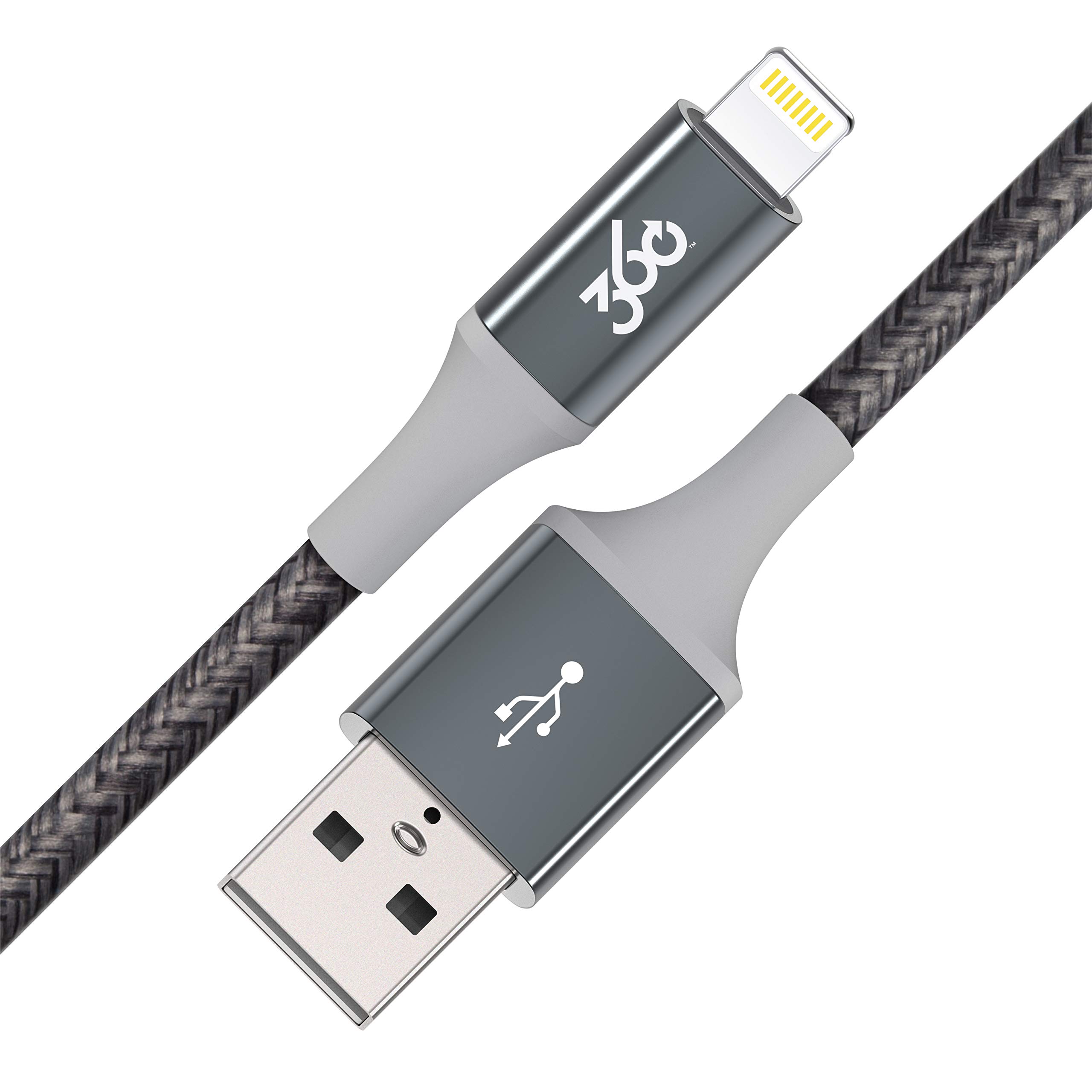Premium 8ft Braided Lightning Cable - MFi Certified Fast Charging Cord for iPhone & iPad | Durable & Tangle-Free | Perfect for Home, Office & Travel