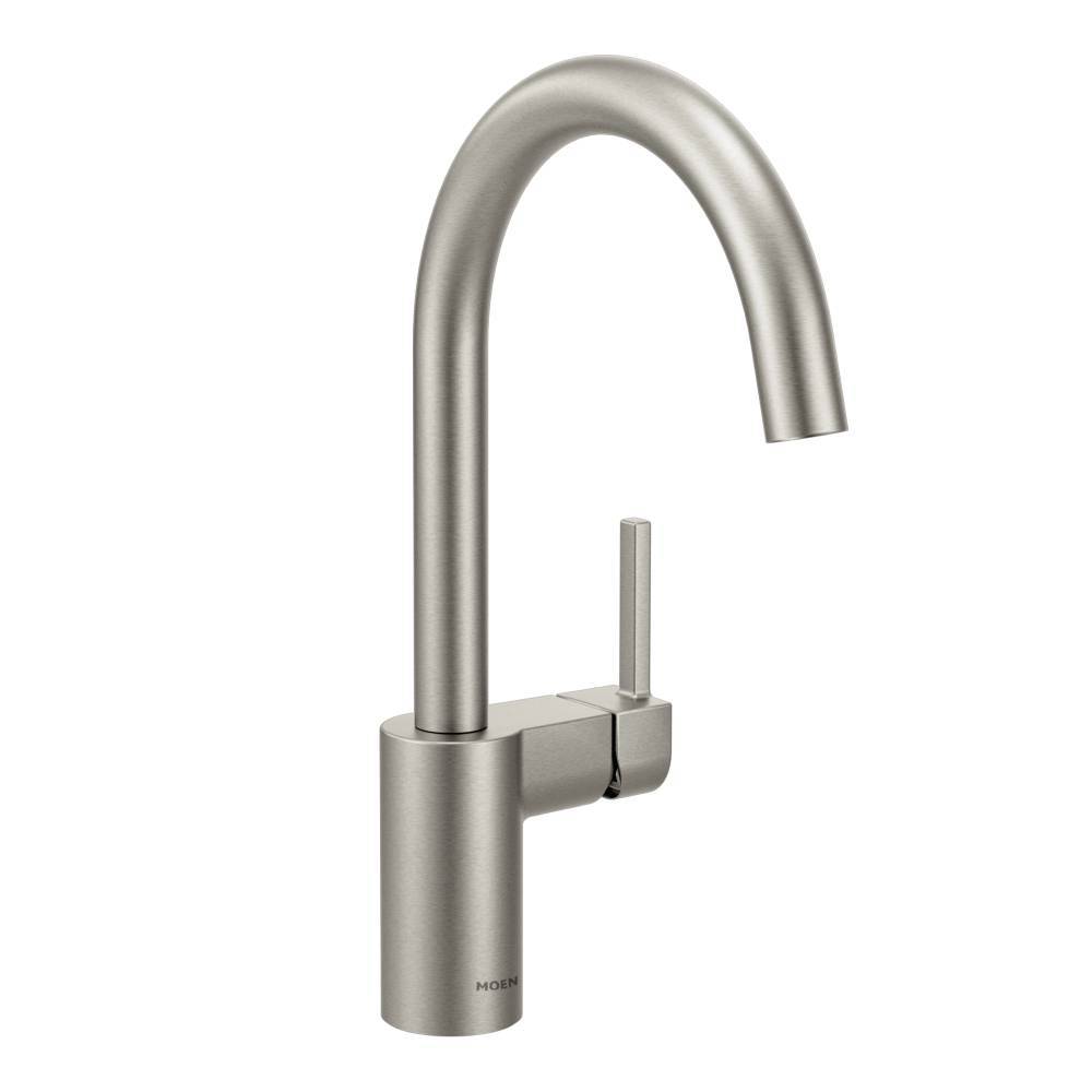 Moen 7365SRS Spot Resist Stainless Steel Kitchen Faucet - Perfect for Modern Home Kitchens & High-Traffic Areas